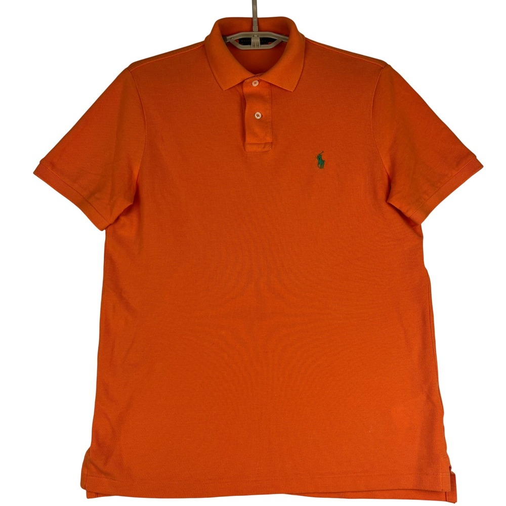 Polo Ralph Lauren Polo Shirt Mens Small (S) Orange Classic Fit Pique Pony Logo